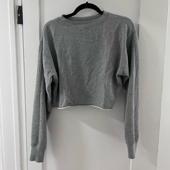 LA Hearts Grey Cropped Sweater - Picture 2 of 4